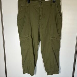 NWT Sonoma Utility Capri Pants Women’s Size 18 Olive Color